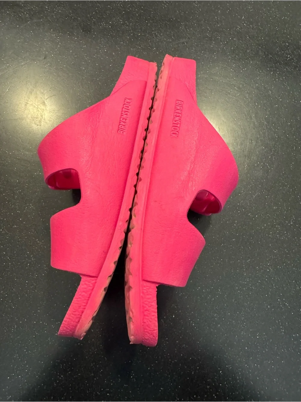 Birkenstock Kids Double Buckle Slide Sandals in Hot Pink 34
